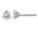 3/4 Carat (ctw VS2-SI1, D-E-F) Lab-Grown Diamond Solitaire Stud Earrings in 14K White Gold 3-Prong